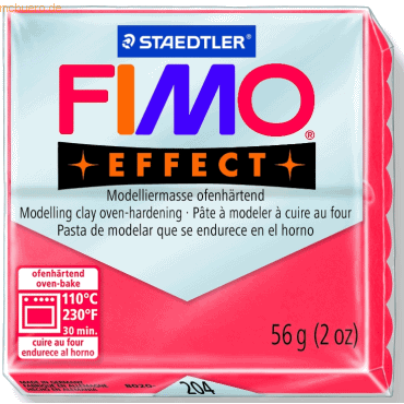 Staedtler Modelliermasse Fimo soft 56g rot transparent