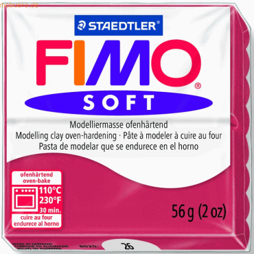 Staedtler Modelliermasse Fimo soft 56g kirschrot