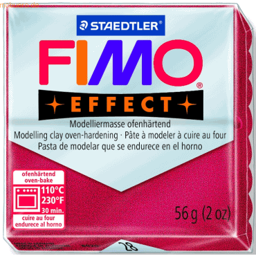 Staedtler Modelliermasse Fimo soft 56g rubinrot metallic