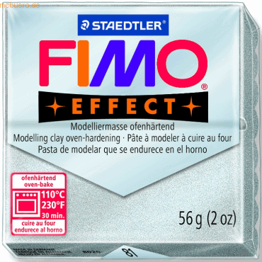 Staedtler Modelliermasse Fimo soft 56g silber metallic