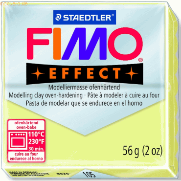 6 x Staedtler Modelliermasse Fimo effect Kunststoff 56 g vanille Norma