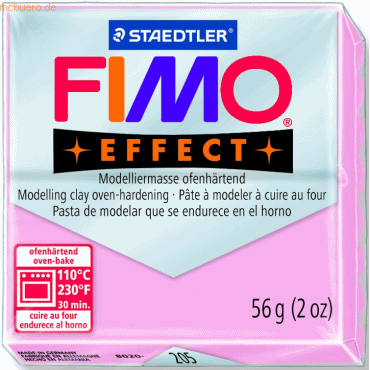 6 x Staedtler Modelliermasse Fimo effect Kunststoff 56 g rose Normalbl
