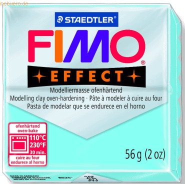 6 x Staedtler Modelliermasse Fimo effect Kunststoff 56g aqua Normalblo
