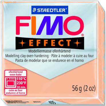 6 x Staedtler Modelliermasse Fimo effect Kunststoff 56 g peach Normalb