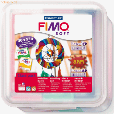 4 x Staedtler Modelliermasse Fimo soft Class Pack 26x57g