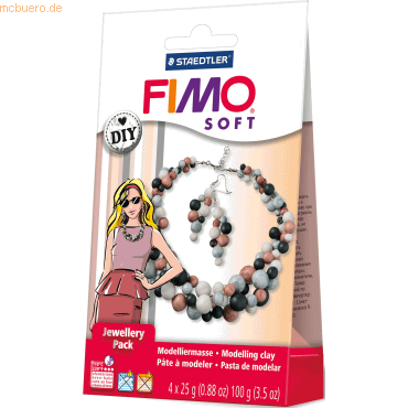 Staedtler Modelliermasse Fimo soft DIY Jewellery Pack Coral 4x 25g