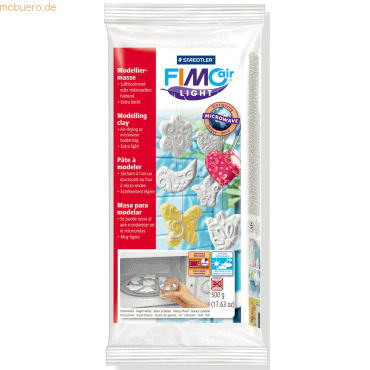 6 x Staedtler Modelliermasse Fimo air light wei 500g