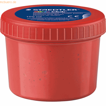 4 x Staedtler Fingermalfarbe Noris Club 100ml rot