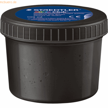 4 x Staedtler Fingermalfarbe Noris Club 100ml schwarz