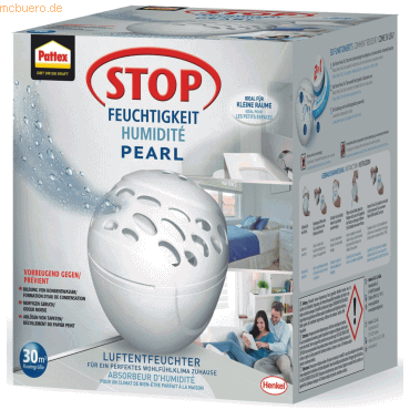 Pattex Luftentfeuchter Pearl für 30 Kubikmeter