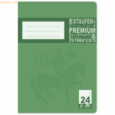 25 x Staufen Schulheft Premium A4 16 Blatt blanko mit Rand