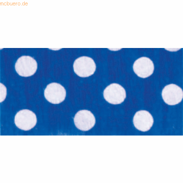 10 x Staufen Krepppapier Motiv 35g/qm 50cmx250cm wei Pnktchen auf bl