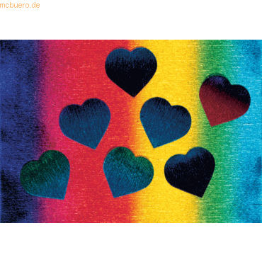 5 x Staufen Krepppapier Alu 80g/qm 50cmx250cm Regenbogen
