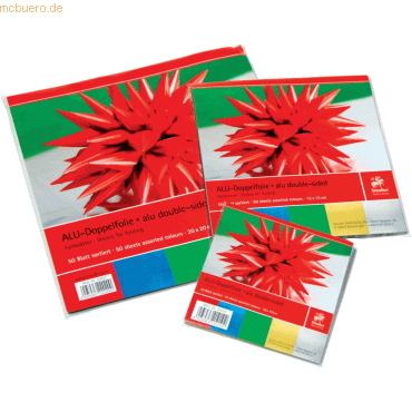 Staufen Alu-Doppelfolie Faltbltter 10cmx10cm VE=50 Bogen sortiert