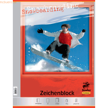 10 x Staufen Zeichenblock A3 100g/qm 20 Blatt