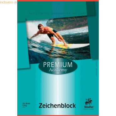 10 x Staufen Zeichenblock Premium A3 120g/qm 20 Blatt