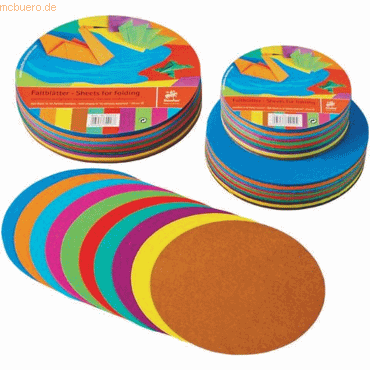 Staufen Faltbltter tauchgefrbt 60g/qm 15cm rund VE=500 Bogen sortier