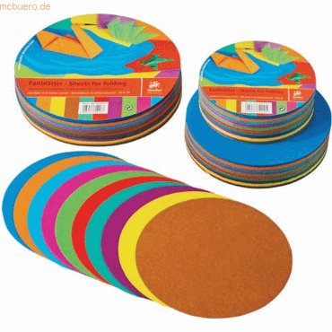 Staufen Faltbltter tauchgefrbt 60g/qm 18cm rund VE=500 Bogen sortier