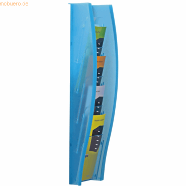 Styro Wandprospekthalter styrodisplay 1/3 A4 Kunststoff 4 Fcher lagoo