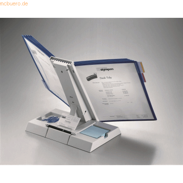 Styro Sichttafelhalter styrofolder Tischversion incl. 10 Mappen lichtg