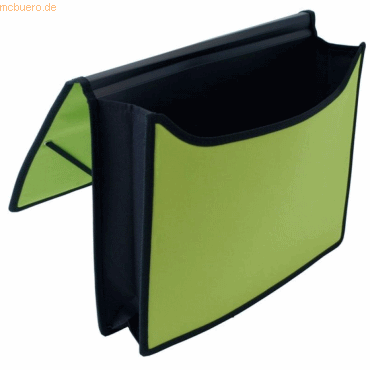 Dufco Dokumentenmappe Soft Touch A4 Nylon 65mm apfelgrn/schwarz
