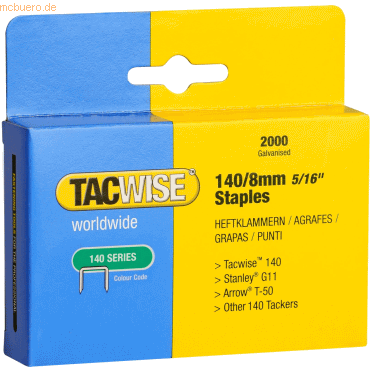 Tacwise Heftklammern 140/8mm verzinkt VE=2000 Stück
