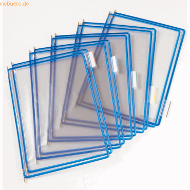 Tarifold Sichttafel A4 Edelstahl seitl. offen 10 Stck blau