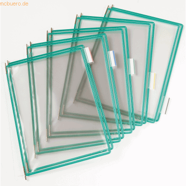 Tarifold Sichttafel A4 Edelstahl seitl. offen 10 Stck grn