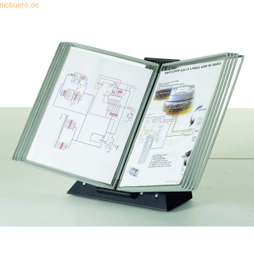 Tarifold Sichttafel-Tischstnder Metal Black Line A4 mit 10 Sichttafel