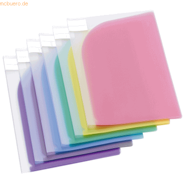 Tarifold Ordnungsmappe A4 PP 4 Fcher farbig sortiert 6 Stck
