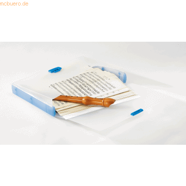 Tarifold Dokumentenkoffer A4 PP Tragegriff transluzent blau