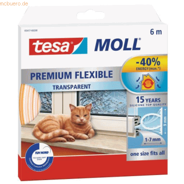 8 x Tesa Silikondichtung für Fenster und Türen tesamoll Premium Flexib