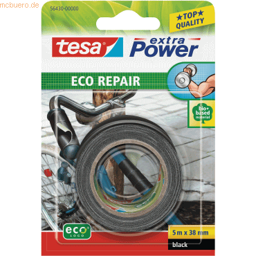 6 x Tesa Gewebeband Extra Power Universal ecoLogo 38mmx5m schwarz
