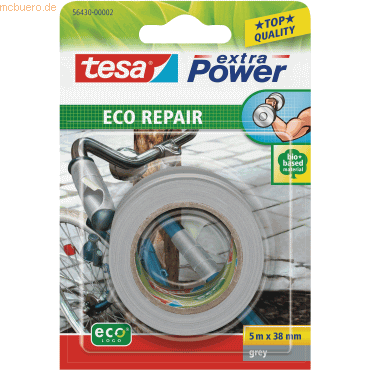 6 x Tesa Gewebeband Extra Power Universal ecoLogo 38mmx5m grau