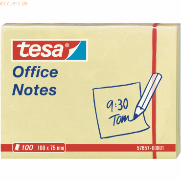 12 x Tesa Haftnotizen tesa Office Notes 100x75mm 100 Blatt gelb