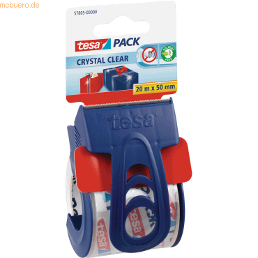 6 x Tesa Packband tesapack crystal clear 50mmx20m ultra strong PP + Ei