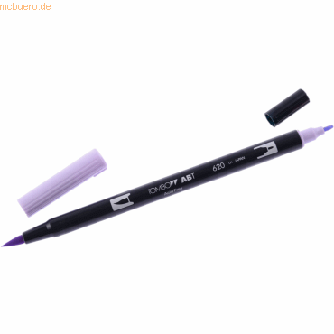 6 x Tombow Dual-Fasermaler ABT mit Rundspitze/Pinselspitze lilac