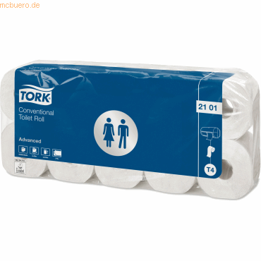 Tork Toilettenpapier Advanced 2-lagig hochwei VE=6x10 Rollen