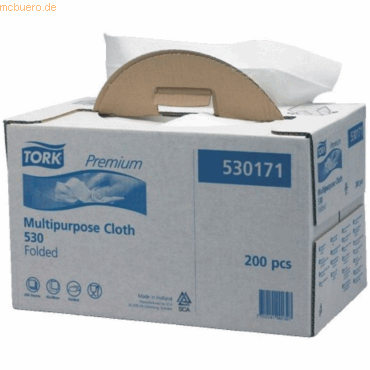 Tork Reinigungstcher Premium 530 1-lagig 38,5x43cm wei VE=200 Tcher
