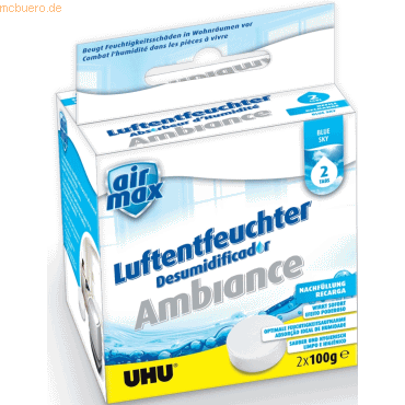 Uhu Luftentfeuchter Airmax Ambiance Tabs Blue Sky VE=2x100g