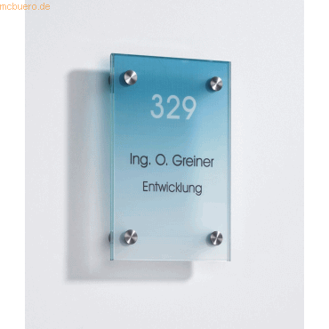 Ultradex Trschild Serie Skyline 120x180mm 2x4mm ES-Glas klar