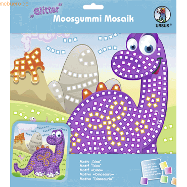 Ludwig Bhr Moosgummi Mosaik Glitter Dinosaurier