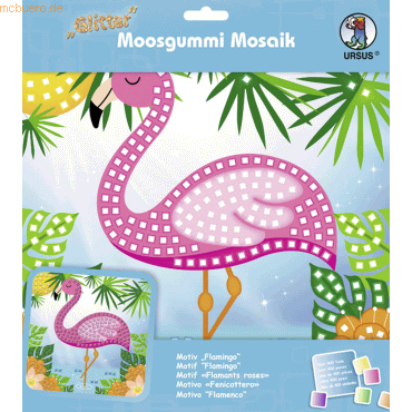 Ludwig Bähr Moosgummi Mosaik Glitter Flamingo