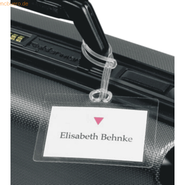 100 x Veloflex Laminiertaschen Namenschild 92x58mm quer ohne Clip