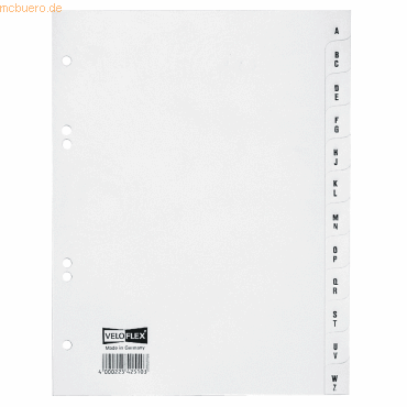 5 x Veloflex Register A5 PP 12-teilig A-Z