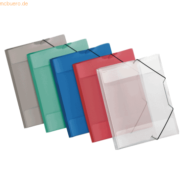 12 x Veloflex Ordnungsmappe Crystal A4 sortiert