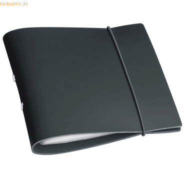 Veloflex CD-Mappe black/white regeneriertes Leder fr 20 CD/DVD schwar