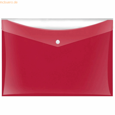 6 x Veloflex Sammeltaschen A4 rot mit zusätzlicher Tasche