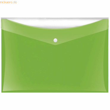6 x Veloflex Sammeltaschen A4 grün mit zusätzlicher Tasche