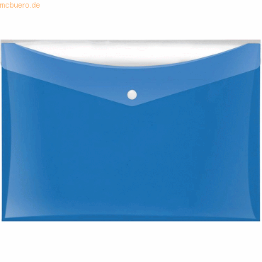 6 x Veloflex Sammeltaschen A4 blau mit zusätzlicher Tasche